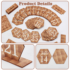 Деревянная цифровая карточка сиденья DIY-WH0002-33