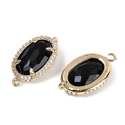 Натуральный обсидиан ограненные овальные звенья&nbsp;G-B126-07G-03