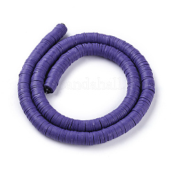 Плоские круглые бусины из глины ручной работы полимерные CLAY-R067-8.0mm-M3