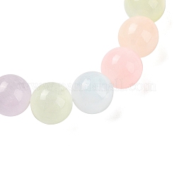 Женские эластичные браслеты из натурального селенита с круглыми бусинами&nbsp;G-U005-02F