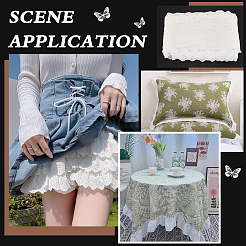 15 ярд хлопковой вышивки с полой цветочной кружевной отделкой&nbsp;OCOR-WH0003-045A