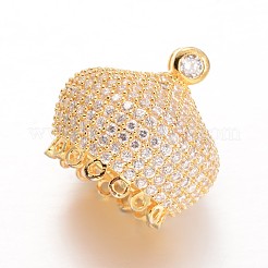 3d кроны латунных микро проложить Цирконом подвески&nbsp;KK-L134-16G