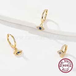 3 шт. набор из 3-х стилей: подвеска-кольцо и серьги-гвоздики с кубическим цирконием в форме конского глаза EJEW-F317-02G