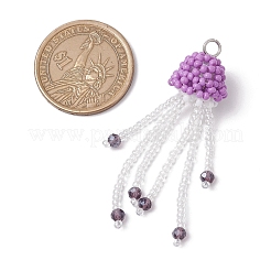 Подвески из стеклянных бусин в виде медуз&nbsp;PALLOY-MZ00660-03