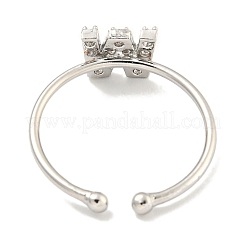 Латунные открытые манжеты для женщин RJEW-F162-02P-W