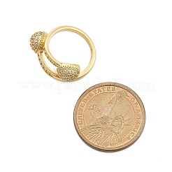 Открытые манжеты из латуни с микропаве и цирконием для женщин&nbsp;LS-RJEW-F171-02G