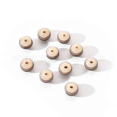 50 шт. Прозрачные бусины из смолы в полоску RESI-YW0001-02A-1