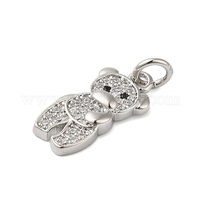 Подвески из латуни и прозрачного циркония с покрытием стойки KK-S372-16P-1