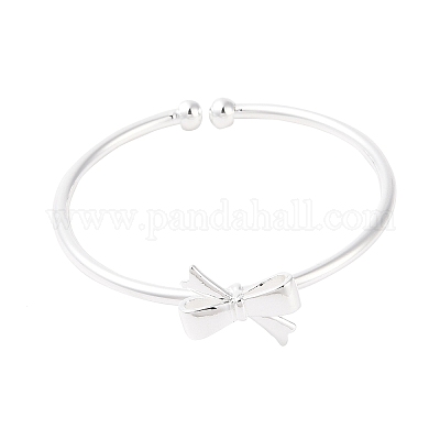 Латунные открытые браслеты-манжеты&nbsp;BJEW-P332-01S-1