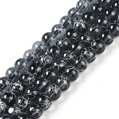 Строковые прозрачные стеклянные бусины в нитях GLAD-Q012-8mm-14-1