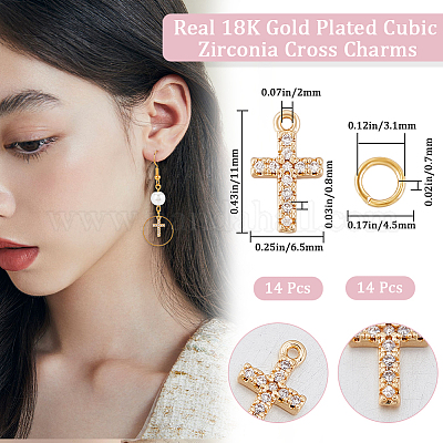 14 шт. подвески из кубического циркония KK-CN0002-82-1