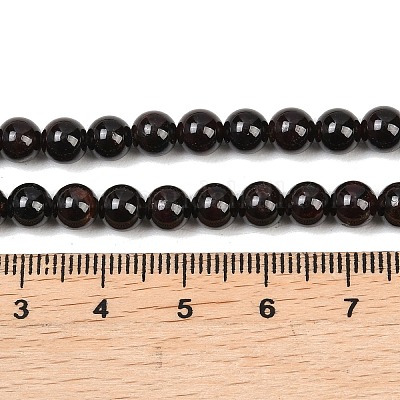 Гранат бисер пряди круглые&nbsp;G-O081-03-6mm-1