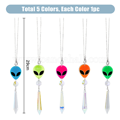 Подвесные украшения из гальванического стекла HJEW-PH01827-1