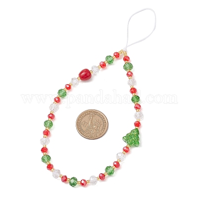 Стеклянные бусины на рождественскую тематику телефон ремешок цепи HJEW-MZ00299-1