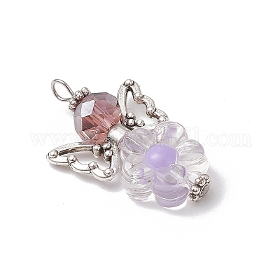 Акриловые бусины с подвесками из стеклянных бусин PALLOY-MZ00698-1