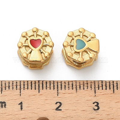 Эмалированные бусины из нержавеющей стали 304 STAS-K306-46G-1