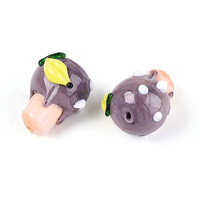 Бусины ручной работы в технике лэмпворк с неровностями LAMP-T022-06A-1