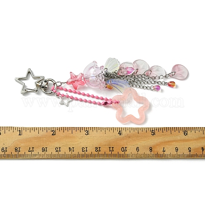 Брелки со стеклянными подвесками в виде медуз KEYC-FZ00012-1