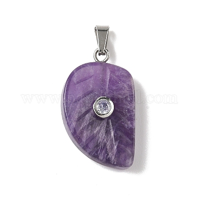 Резные подвески из натурального аметиста G-P599-04P-08-1