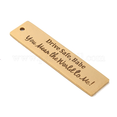 Большие подвески из нержавеющей стали 201 с вакуумным покрытием PVD STAS-L079-027W-G-1