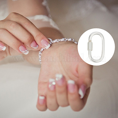 2 шт. 2 цвета 925 серебряных винтовых карабина с замком FIND-GO0001-61-1