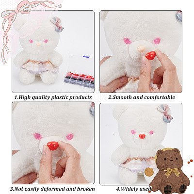 1 коробка плоских треугольных пластиковых носов-кабошонов DOLL-GO0001-04B-1