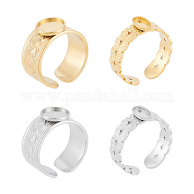 4 шт. 4 стиля фурнитуры для открытых манжет из нержавеющей стали 304 STAS-UN0057-71-1