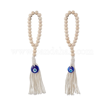 Деревянные бусины подвесные украшения HJEW-JM03312-01-1