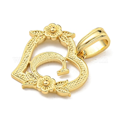 Подвески сердце латуни KK-I714-04G-C-1