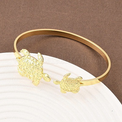 Браслеты-манжеты из латуни с морскими организмами для женщин BJEW-D368-03J-G-1