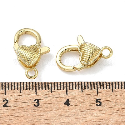 Сердце латуни омаров коготь застежками&nbsp;KK-H256-03G-03-1