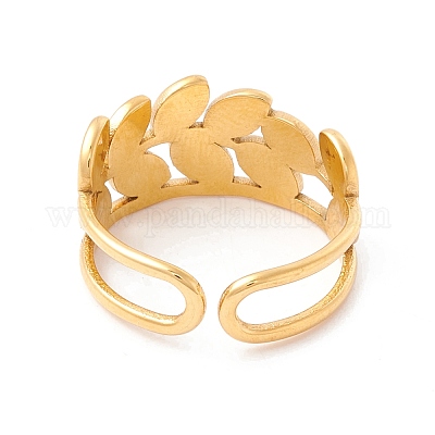 Ионное покрытие (IP) манжетное кольцо из нержавеющей стали 304 RJEW-F121-06G-1