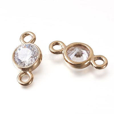 Шармы-соединители из латуни с паве из кубического циркония FIND-TAC0014-46G-1