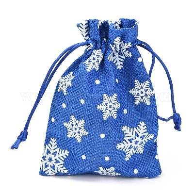 Рождественские тематические мешочки для упаковки из мешковины ABAG-L007-01A-02-1