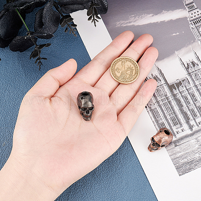 4 шт. 2-х цветные латунные европейские бусины FIND-OC0002-70-1