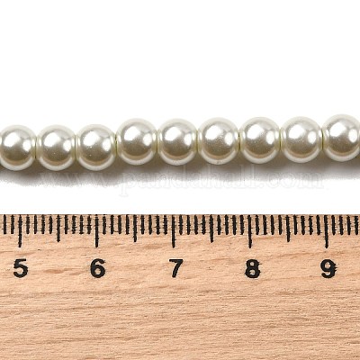 Экологичные нити жемчужных бусин из окрашенного стекла HY-A008-6mm-RB020-1