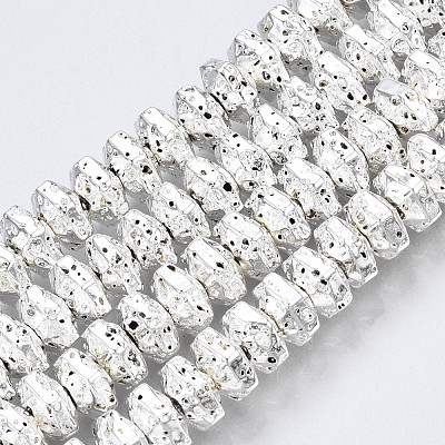 Гальванические бусины из натуральной лавы G-T114-66S-1