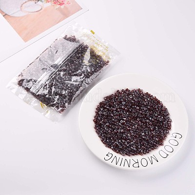 Прозрачные цвета глянцевое стекло круглые стеклярусы SEED-S045-001A-D02-1