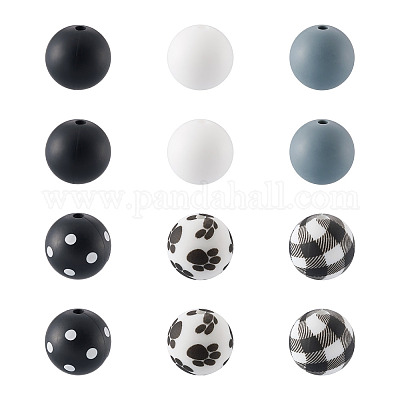 78 шт. 6 стильных экологически чистых силиконовых бусины для пищевых продуктов SIL-TA0001-12-1