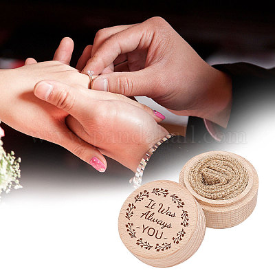 Деревянная коробка для колец OBOX-WH0009-008-1