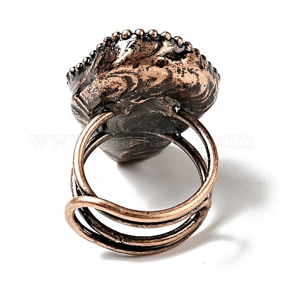 Регулируемые кольца на пальцы из натуральной бирюзы G-D468-46R-1