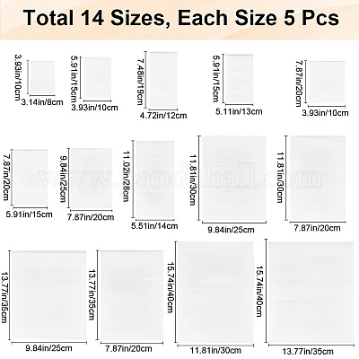70 шт. 14 прямоугольных мешочка из вспененного полиэтилена PE-CP0001-01-1