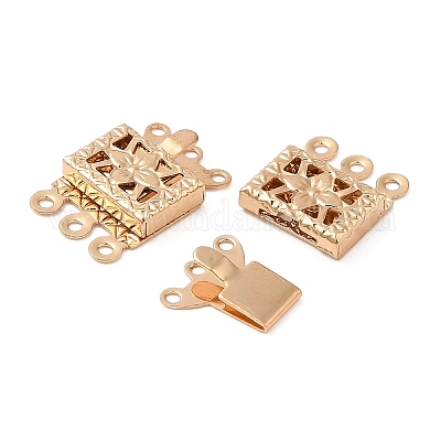 Застежки латунные коробки KK-XCP0001-70LG-1