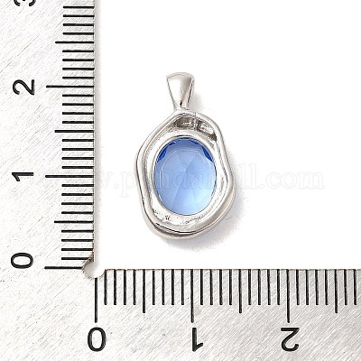 Подвески из платиновой латуни с микропаве из кубических цирконий KK-U031-02P-05-1