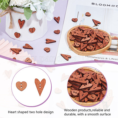 200 шт. деревянные пуговицы 2 стилей FIND-GO0001-91-1