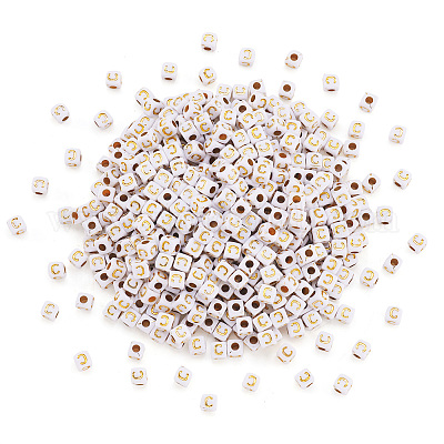 Непрозрачные акриловые бусины MACR-TAG0001-07C-1