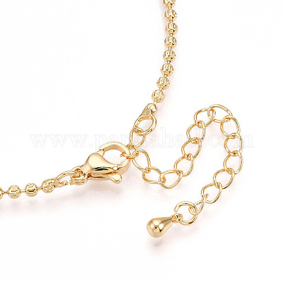 Изготовление ожерелья из текстурированной латунной цепочки толщиной 2 мм KK-N258-21G-1