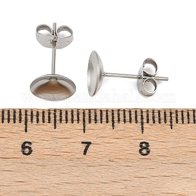 Фурнитура для сережек-гвоздиков из нержавеющей стали 304 STAS-D389-03E-P-1
