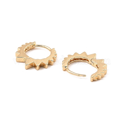 Латунные серьги обруча EJEW-I289-28A-KCG-1