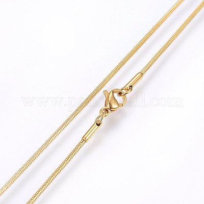 Ионное покрытие (ip) 304 нержавеющая сталь змея цепи ожерелья NJEW-F226-01G-01-1